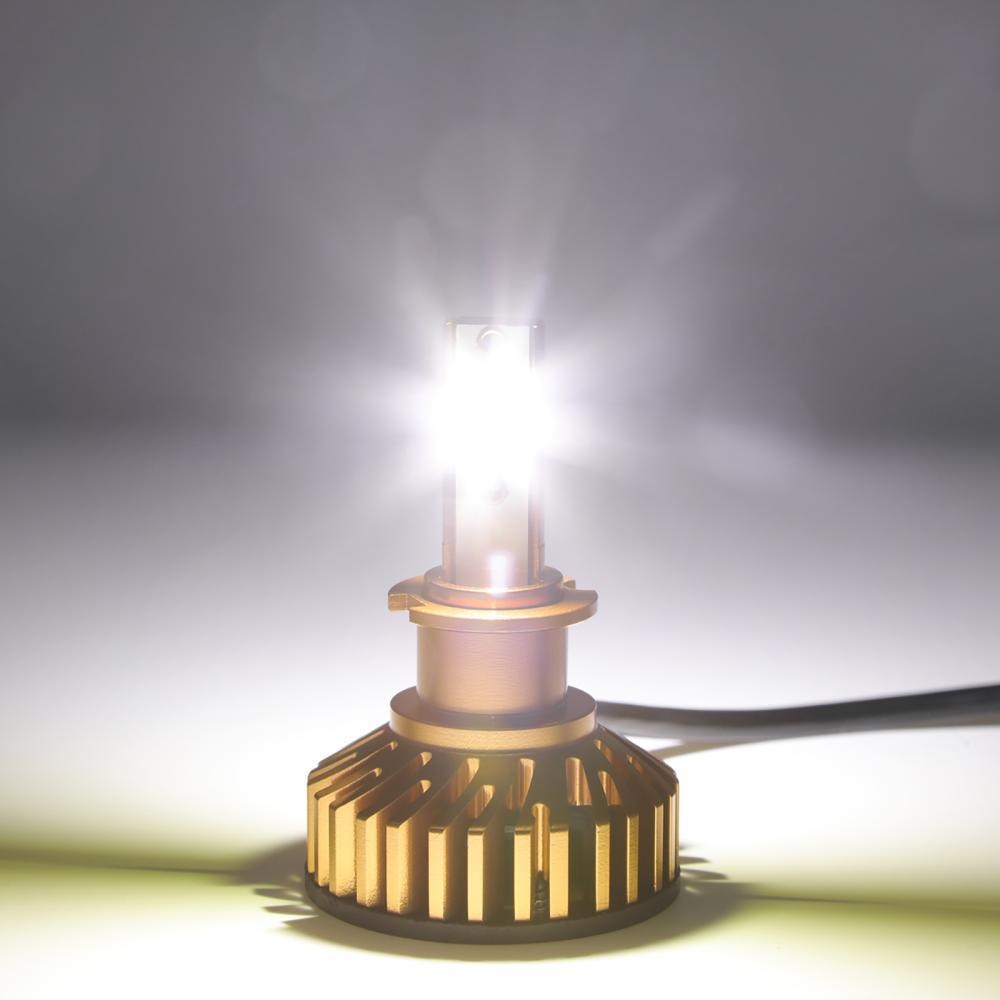 H3 LED Headlight Bulbs 52W 10000LM F2 Series Mini Size 6500K Cool White | 2 bulbs 