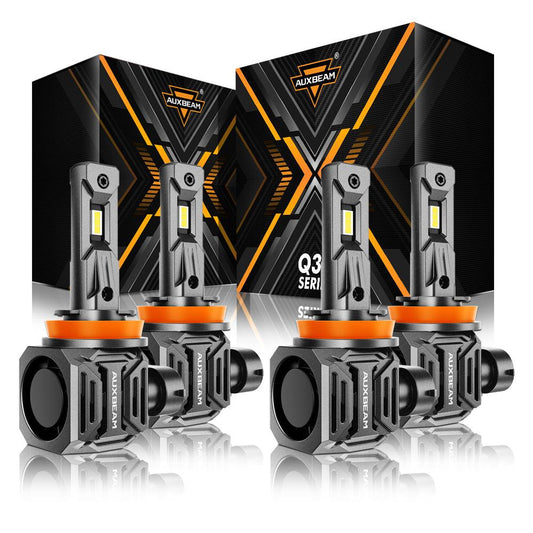 Bombillas LED para faros delanteros H11+H11 Serie Q30 Inalámbricas más brillantes 110W 24000LM 6500K Blanco frío | 4 bombillas 