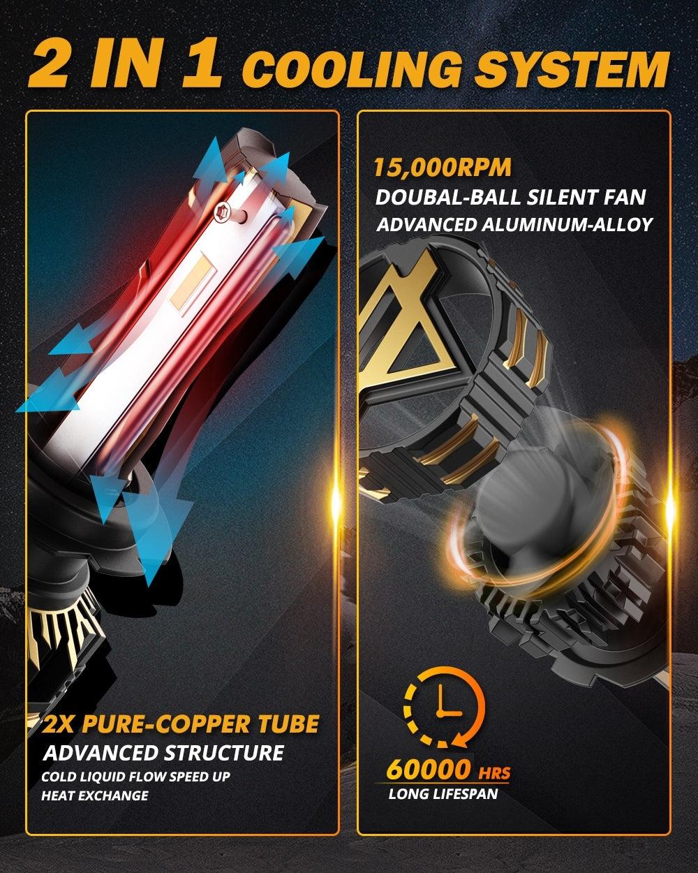For 2007-2009 Volkswagen Rabbit H7 LED Headlight Bulbs 