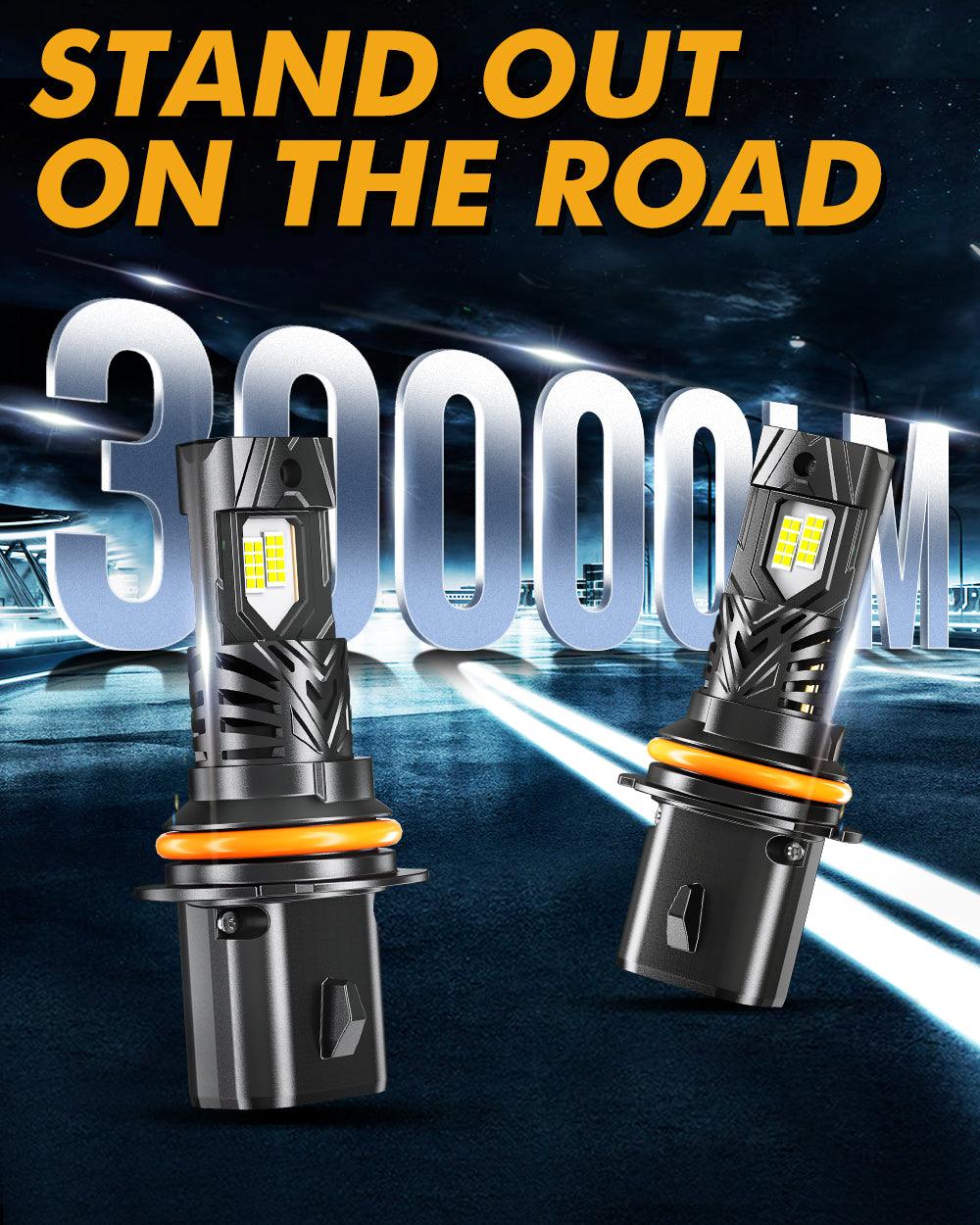 🆕9007/HB5 Bombillas LED para faros delanteros Serie Q40 Brillo ultraalto 120W 30000LM 6500K Blanco frío | 2 bombillas 
