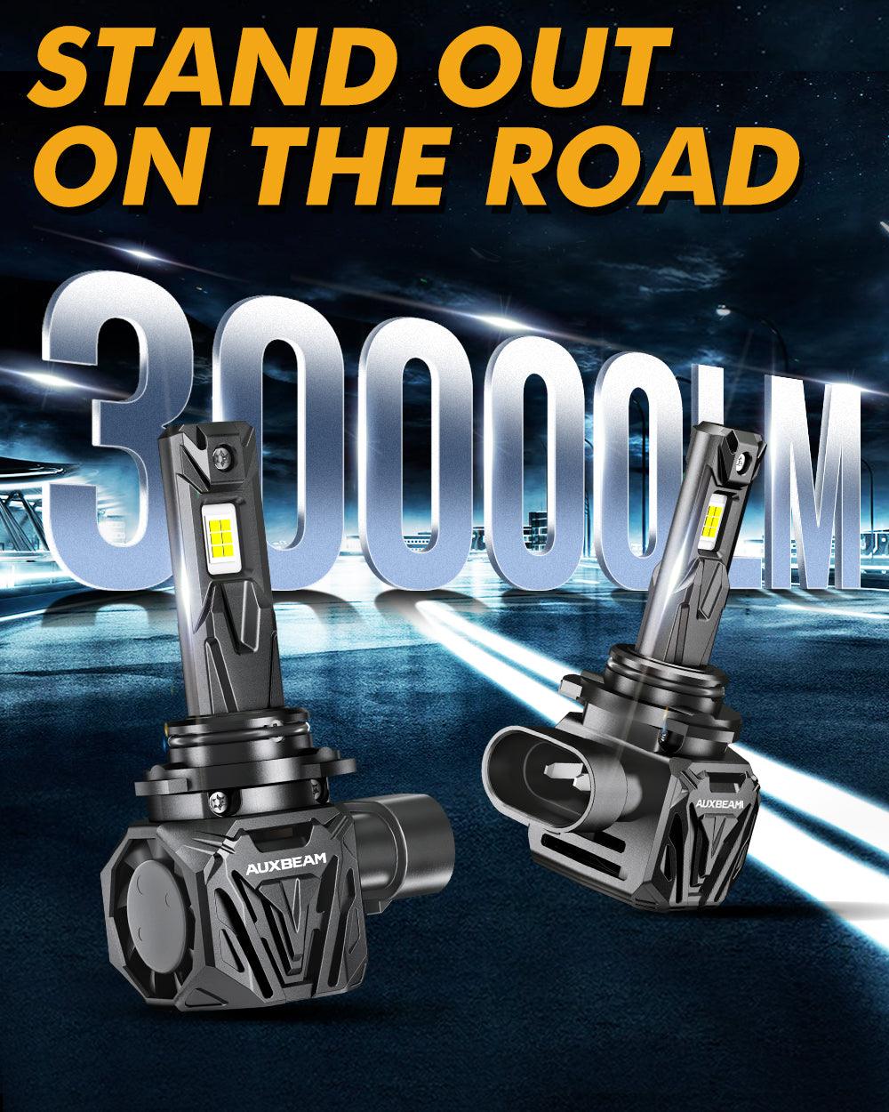 🆕9005+9006 Bombillas LED para faros delanteros Serie Q40 Brillo ultraalto 120W 30000LM 6500K Blanco frío | 4 bombillas 