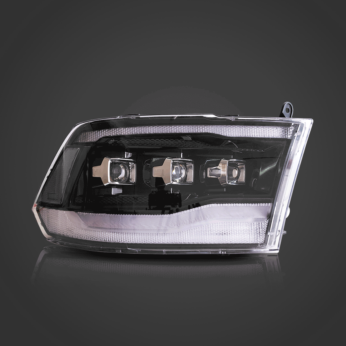 LED Headlight Assembly Matrix Projector Black For 2009-2018 Dodge Ram 4th Gen 1500 2500 3500