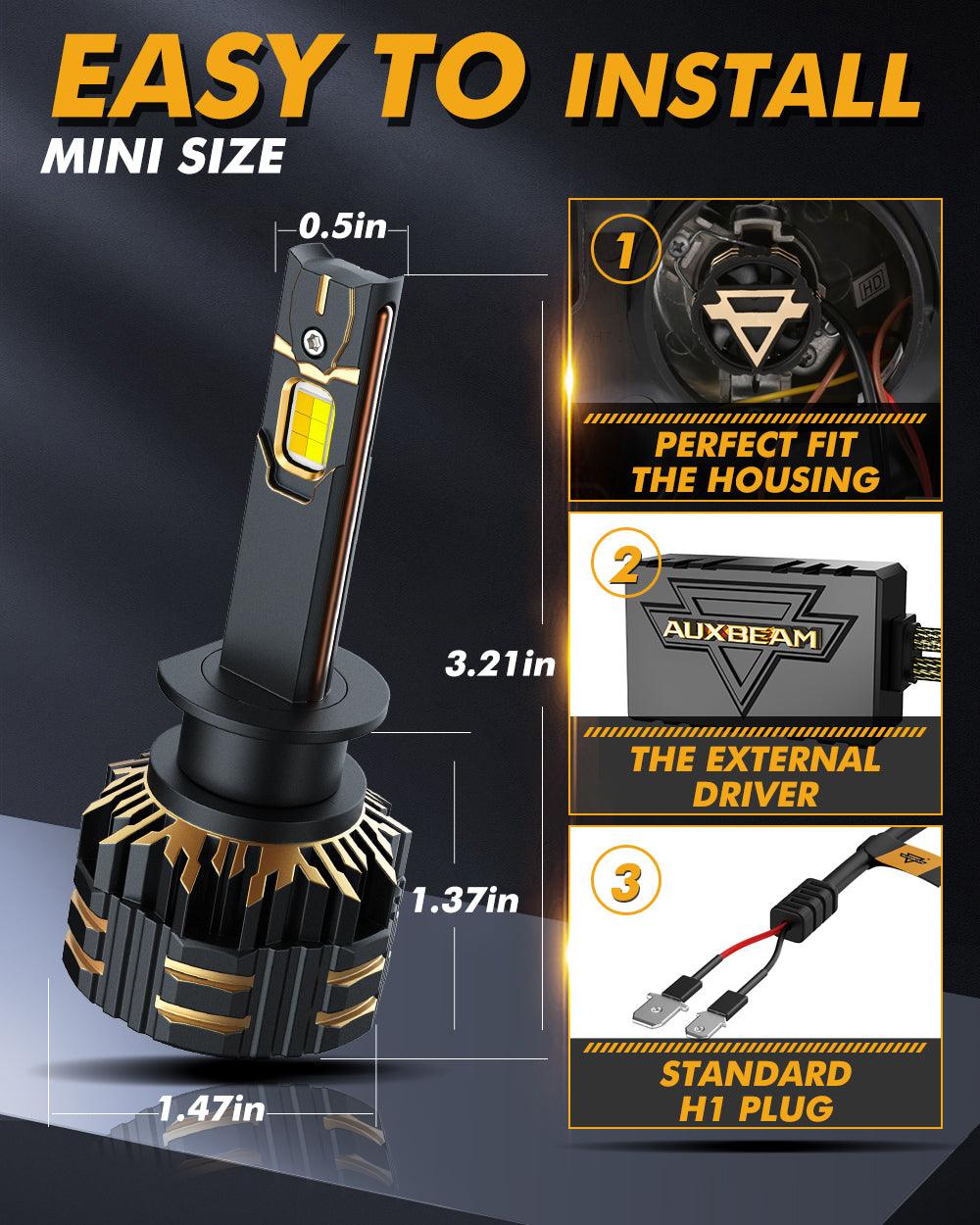 H1 LED Bulb Fog Lights 110W 25000LM GX Bi-Color Series High Power &amp; Brightness Dual Color Switchback | 2 bulbs