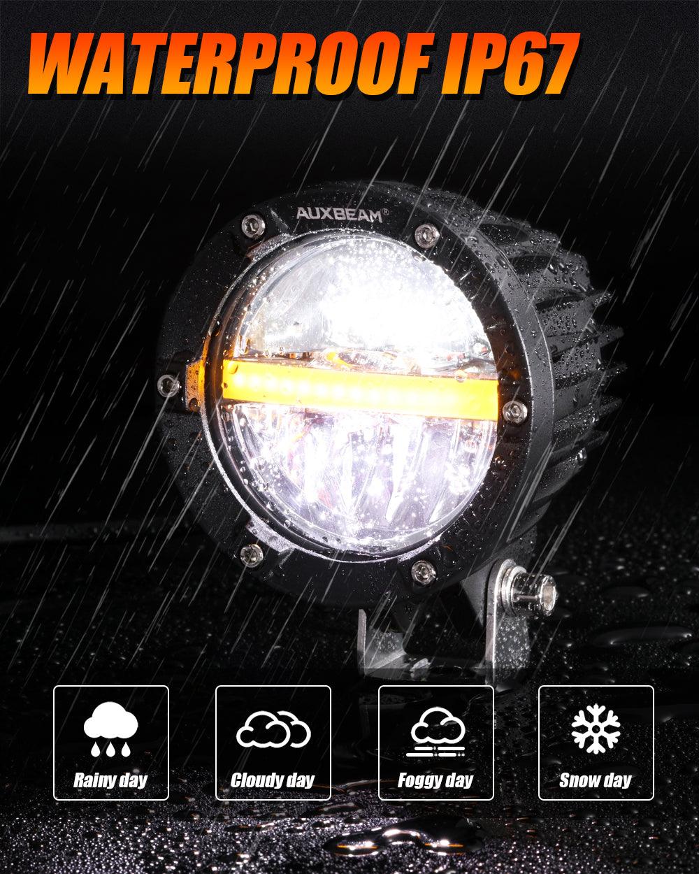 C4 Series | 4 Inch 110W 11000LM LED Pods Offroad LED Driving Lights with Amber DRL