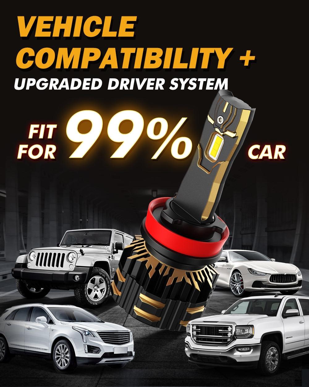 For 2007-2011 Toyota Camry 9005 H11 LED Headlight Bulbs Bundle