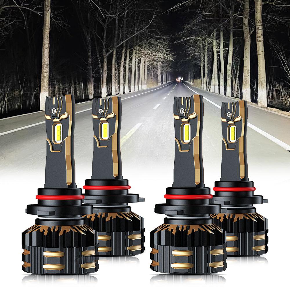 Bombillas LED para faros delanteros más brillantes de la serie GX, 25000 lm, 120 W, 6500 K, blanco frío