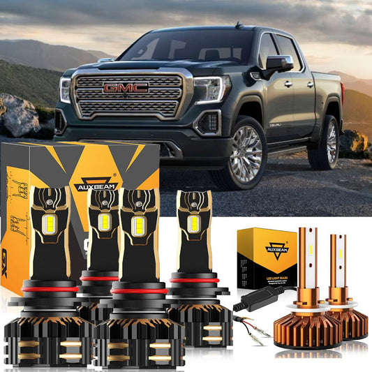 For 2002 GMC Sierra 1500 9005 LED Headlight Bulbs Bundle