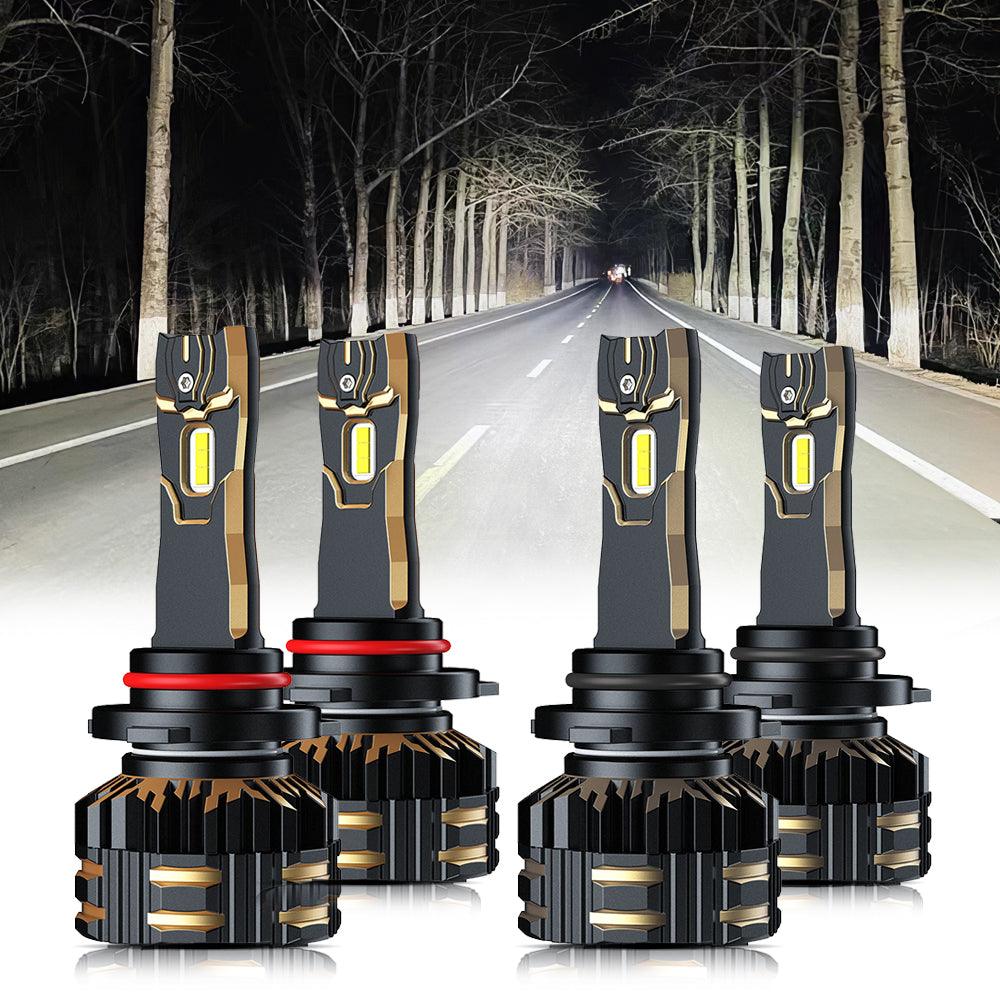 Bombillas LED para faros delanteros más brillantes de la serie GX, 25000 lm, 120 W, 6500 K, blanco frío