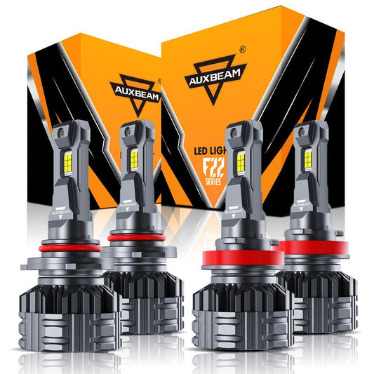 9005+H11 BOMBILLAS LED PARA FAROS 110W 24000LM SERIE F22 ALTO BRILLO 6500K BLANCO FRIO | 4 BOMBILLAS 