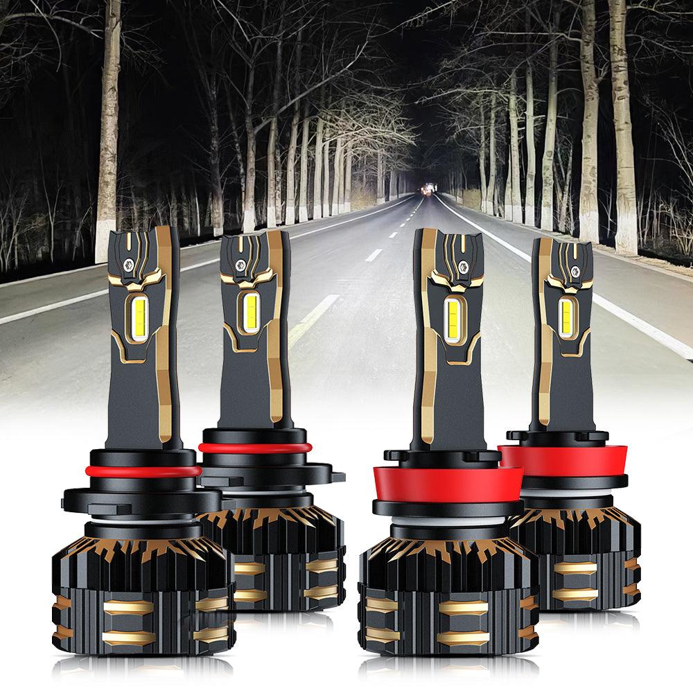 Bombillas LED para faros delanteros más brillantes de la serie GX, 25000 lm, 120 W, 6500 K, blanco frío