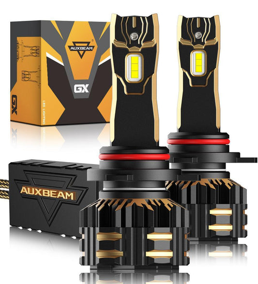 Bombillas LED para faros delanteros 9012/HIR2 120W 25000LM Serie GX Más brillante 6500K Blanco frío | 2 bombillas 