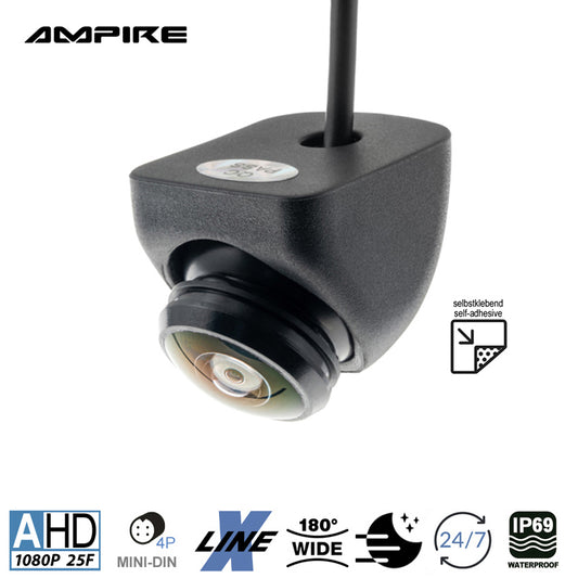 AMPIRE Mini reversing camera (AHD), 180°