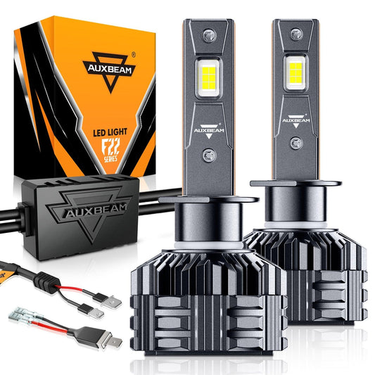 H1 LED Headlight Bulbs 110W 24000LM F22 Series High Brightness 6500K Cool White | 2 bulbs