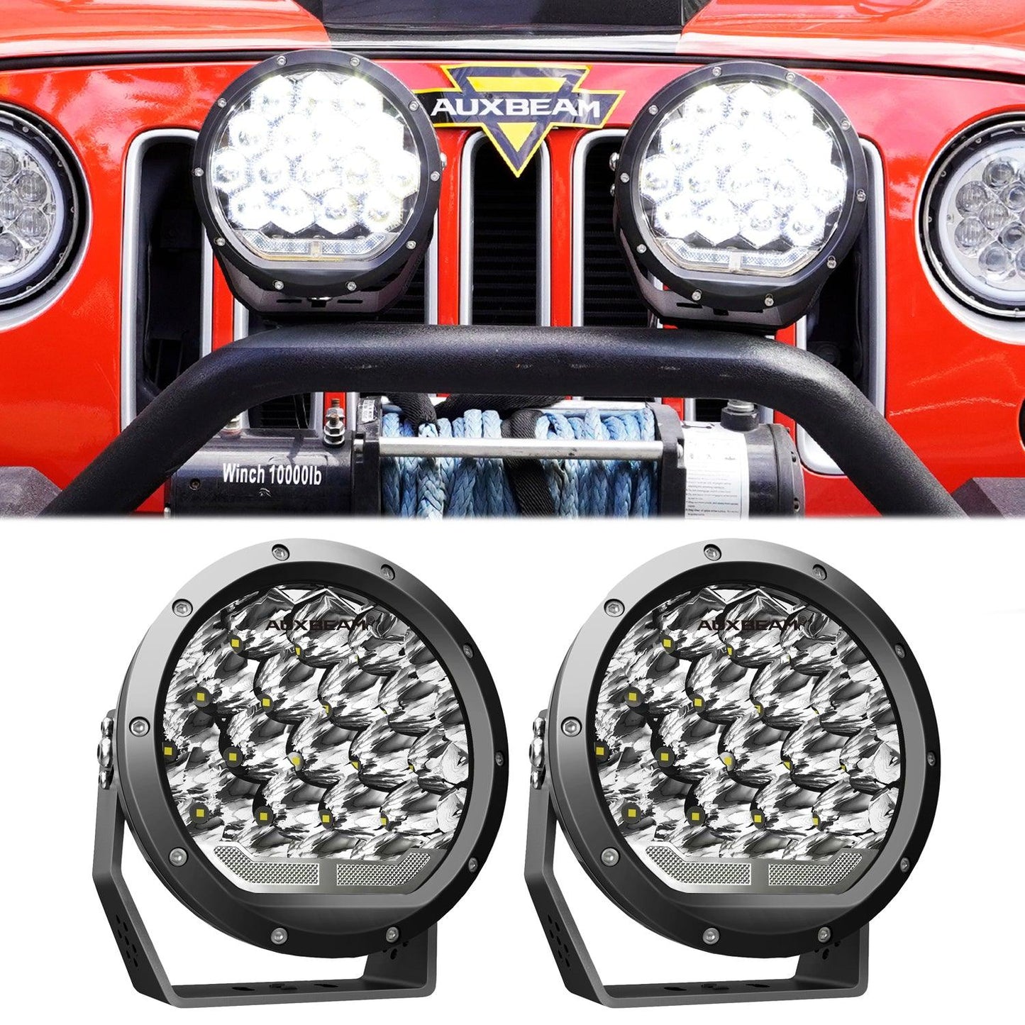 (2pcs/set) 7 Inch 178W Round Off road light Spot Beam LED Driving Lights 