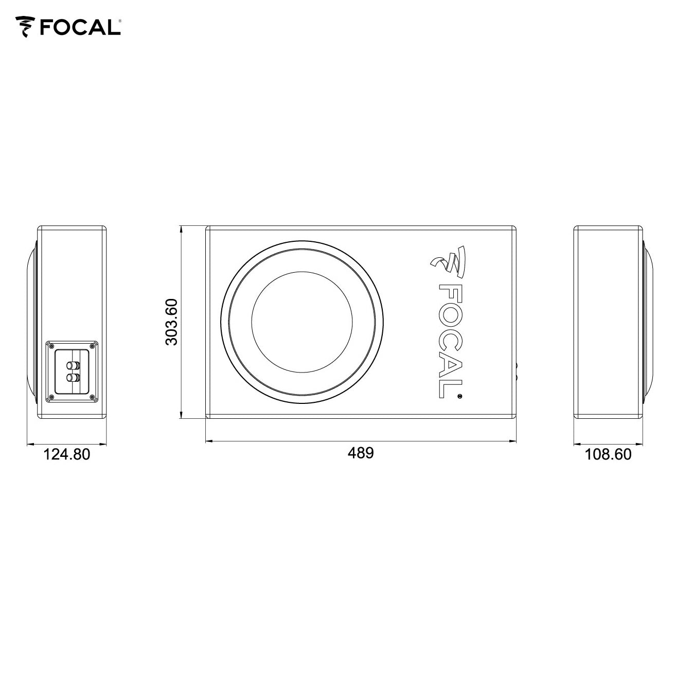 FOCAL Subwoofer-Box POLYGLASS-Serie, 20cm