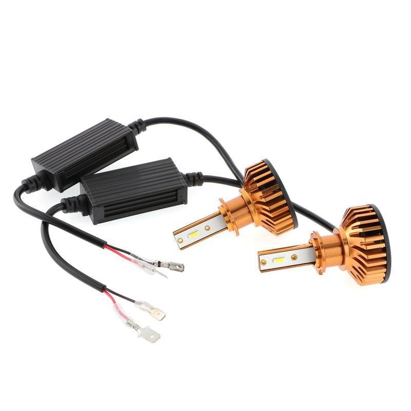H3 LED Headlight Bulbs 52W 10000LM F2 Series Mini Size 6500K Cool White | 2 bulbs 