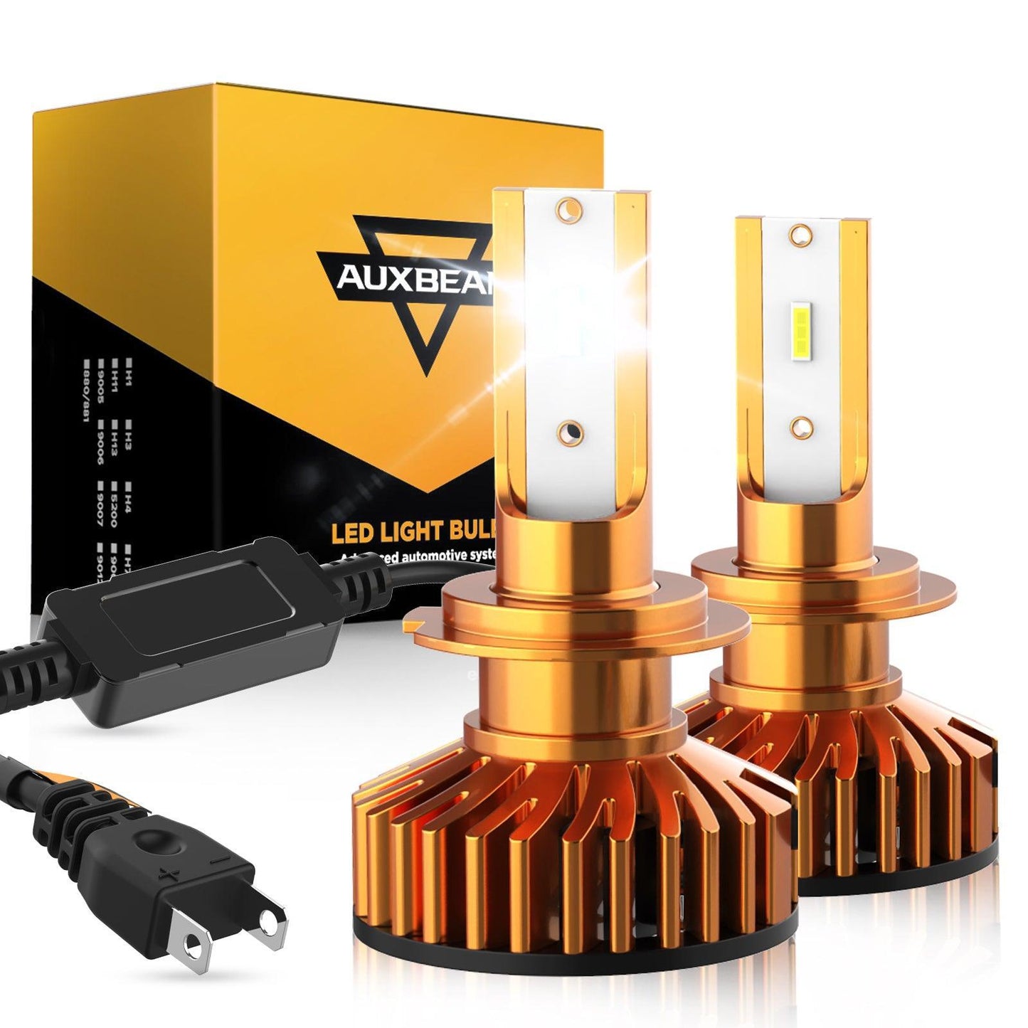 H7 LED Headlight Bulbs 52W 10000LM F2 Series Mini Size 6500K Cool White | 2 bulbs
