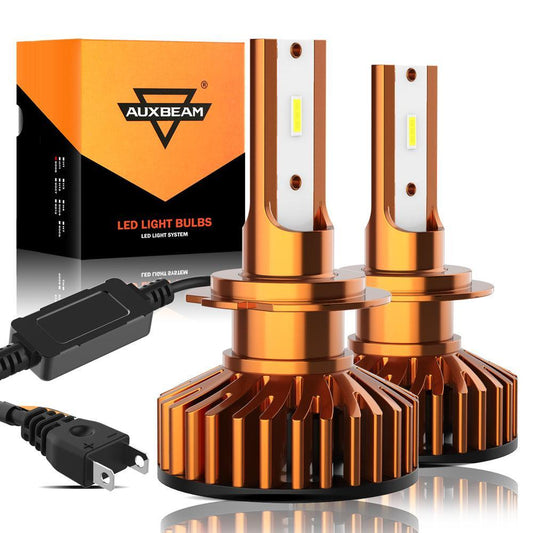 H7 LED Headlight Bulbs 52W 10000LM F2 Series Mini Size 6500K Cool White | 2 bulbs