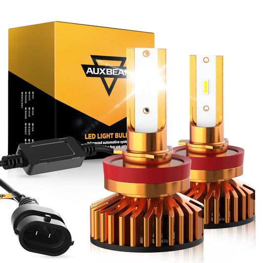H11 LED Headlight Bulbs 52W 10000LM F2 Series Mini Size 6500K Cool White | 2 bulbs