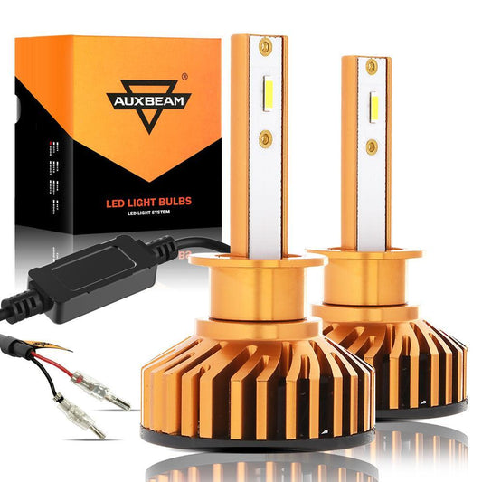 H1 LED Headlight Bulbs 52W 10000LM F2 Series Mini Size 6500K Cool White | 2 bulbs 