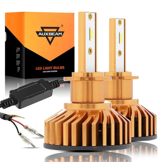 H3 LED Headlight Bulbs 52W 10000LM F2 Series Mini Size 6500K Cool White | 2 bulbs 