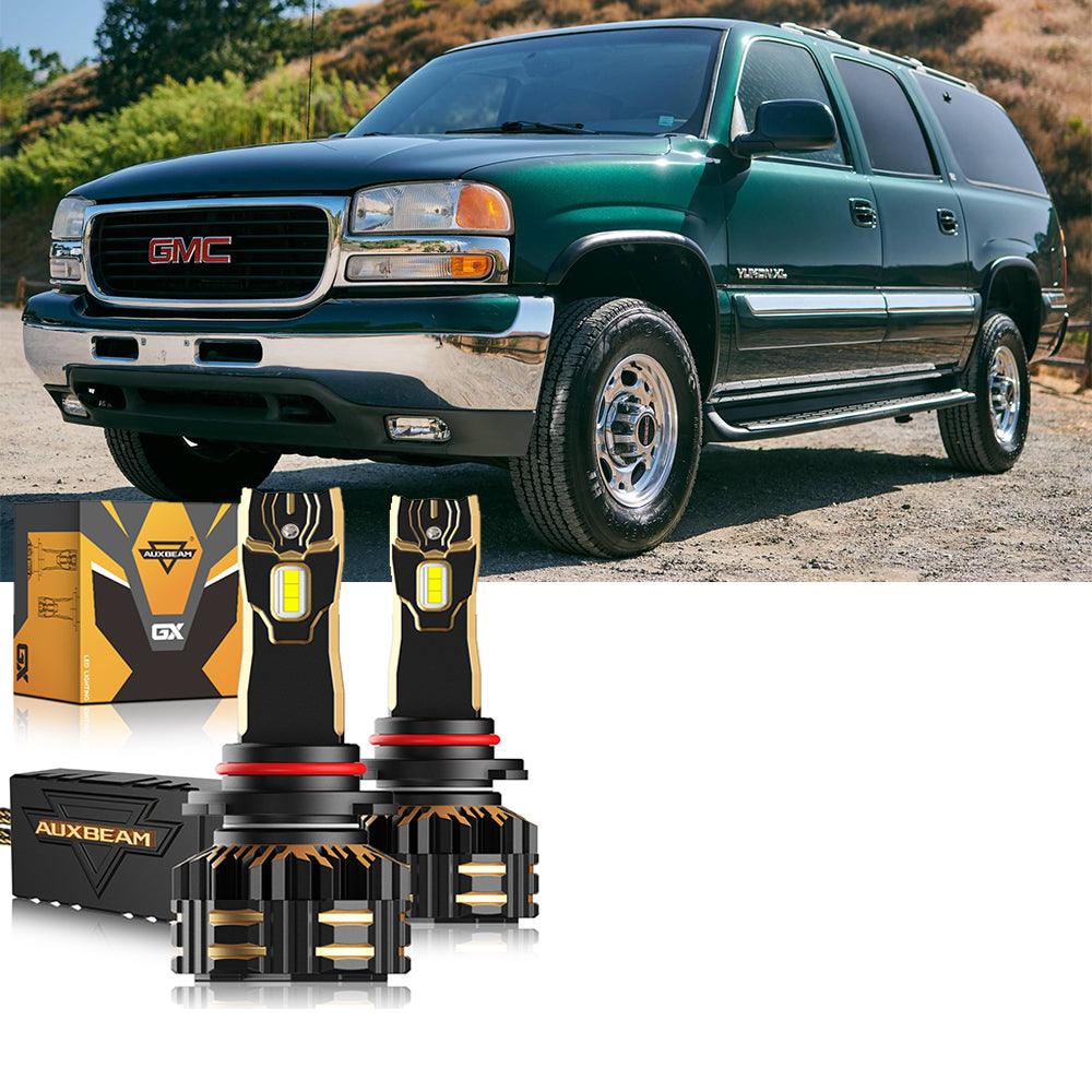 Para 2000-2001 GMC Yukon XL 1500 9005 9006 Paquete de bombillas LED para faros delanteros