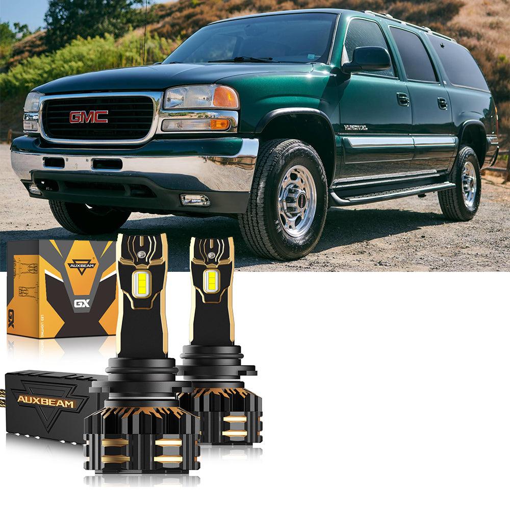 Para 2000-2001 GMC Yukon XL 1500 9005 9006 Paquete de bombillas LED para faros delanteros