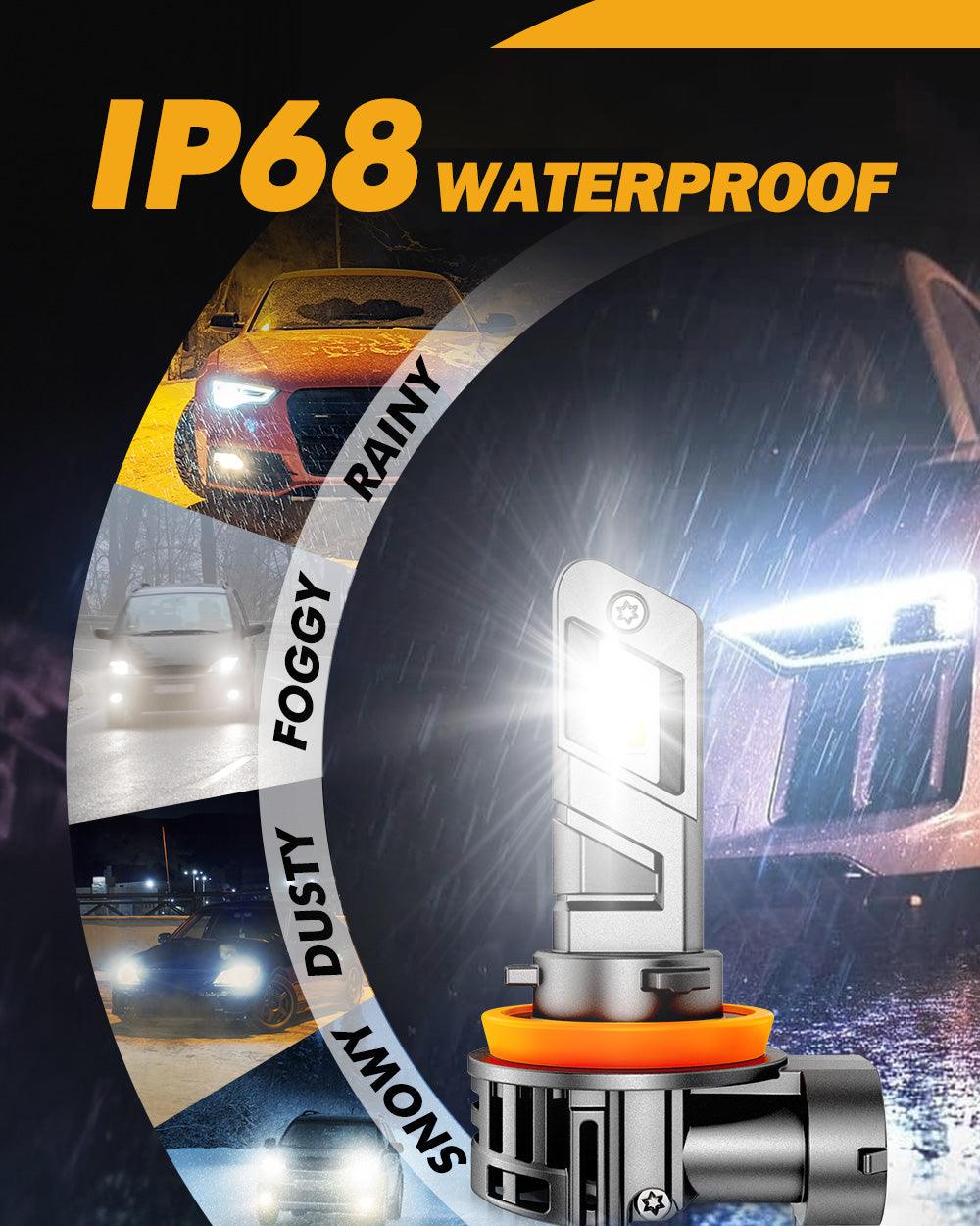 🆕Bombillas LED para faros delanteros H11/H9/H8 Serie Q25 Tamaño real 1:1 70W 20000LM 6500K Blanco frío | 2 bombillas