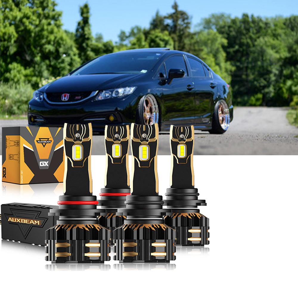 Para Honda Civic 2014-2015 9005 H11 9006 Paquete de bombillas LED para faros delanteros