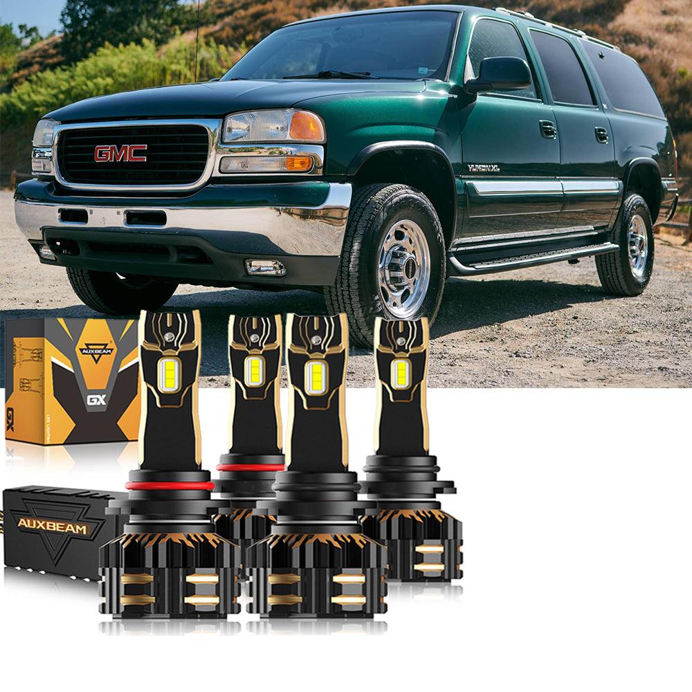 Para 2000-2006 GMC Yukon XL 2500 9005 9006 Paquete de bombillas LED para faros delanteros