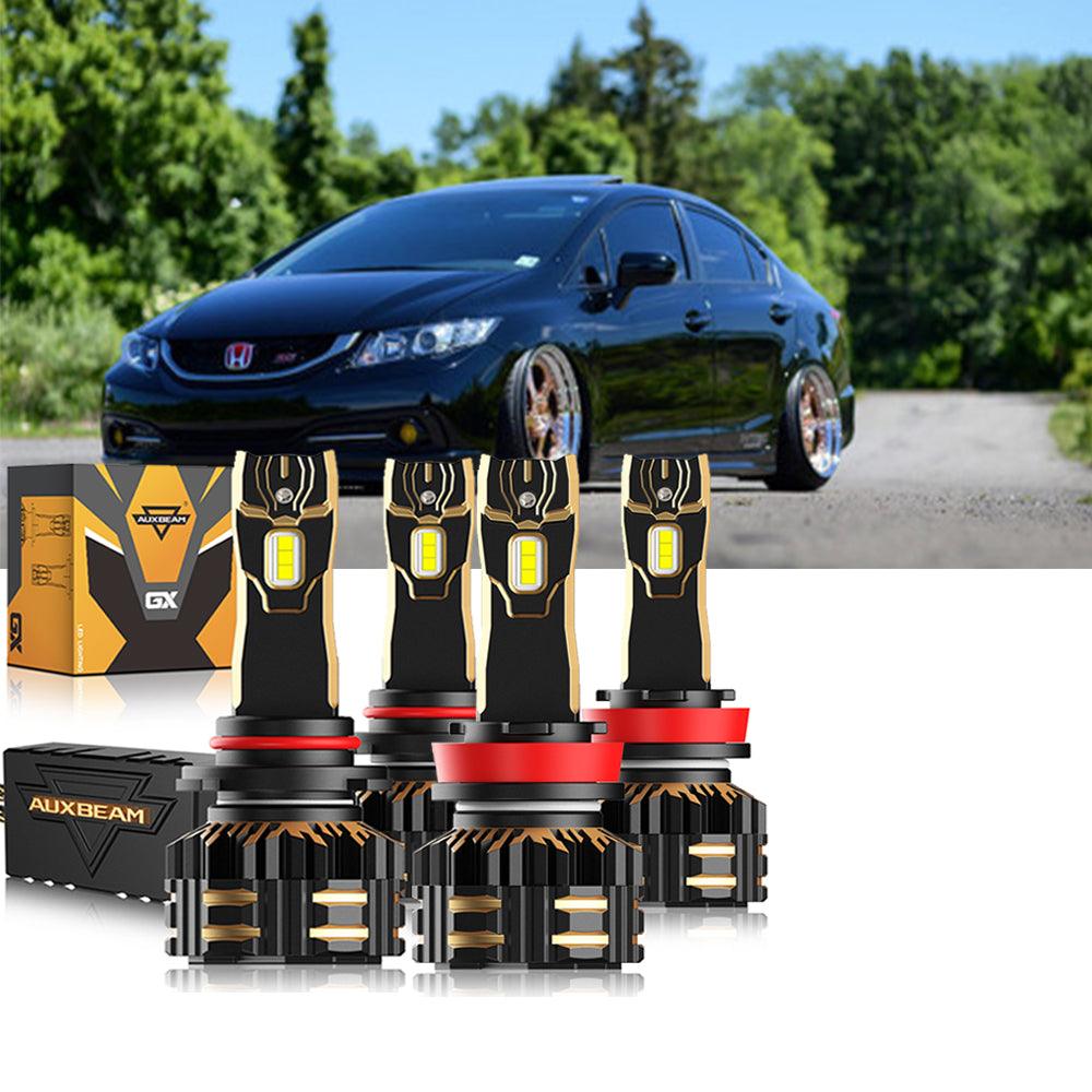 Para Honda Civic 2014-2015 9005 H11 9006 Paquete de bombillas LED para faros delanteros