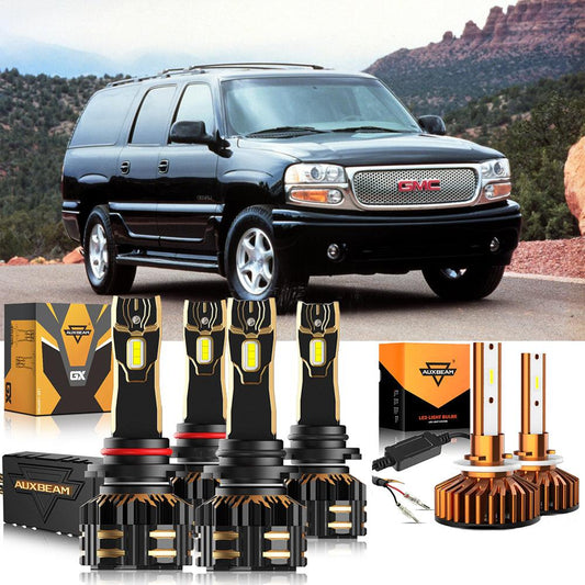 Para 2000-2001 GMC Yukon 9005 9006 Paquete de bombillas LED para faros delanteros