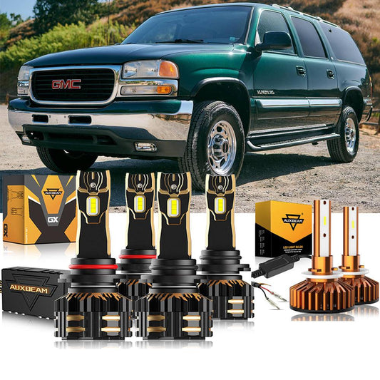 Para 2000-2006 GMC Yukon XL 2500 9005 9006 Paquete de bombillas LED para faros delanteros
