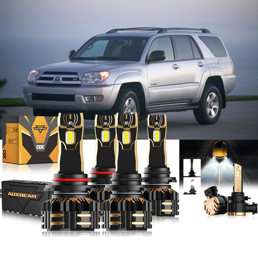 Para Toyota 4Runner 2003-2004 9005 9006 Paquete de bombillas LED para faros delanteros
