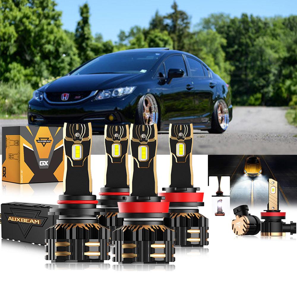 Para Honda Civic 2014-2015 9005 H11 9006 Paquete de bombillas LED para faros delanteros