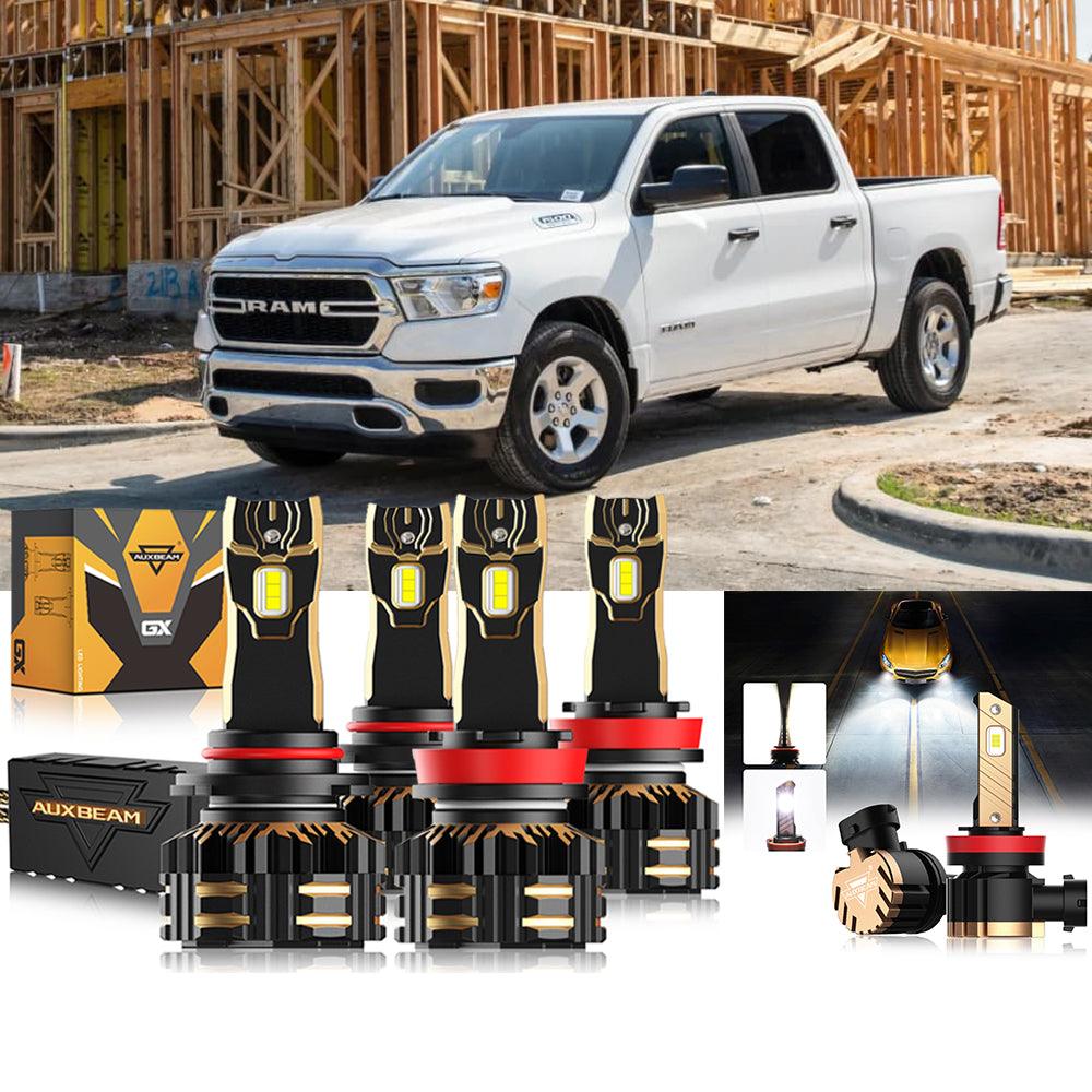 For 2020 Ram 1500 9005 H11 LED Headlights Bulbs Bundle 