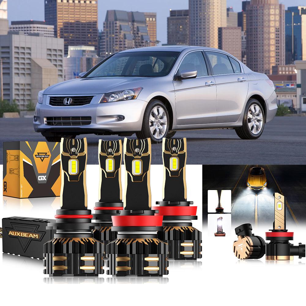 Para Honda Accord 2008-2012 9005 H11 9006 Paquete de bombillas LED para faros delanteros