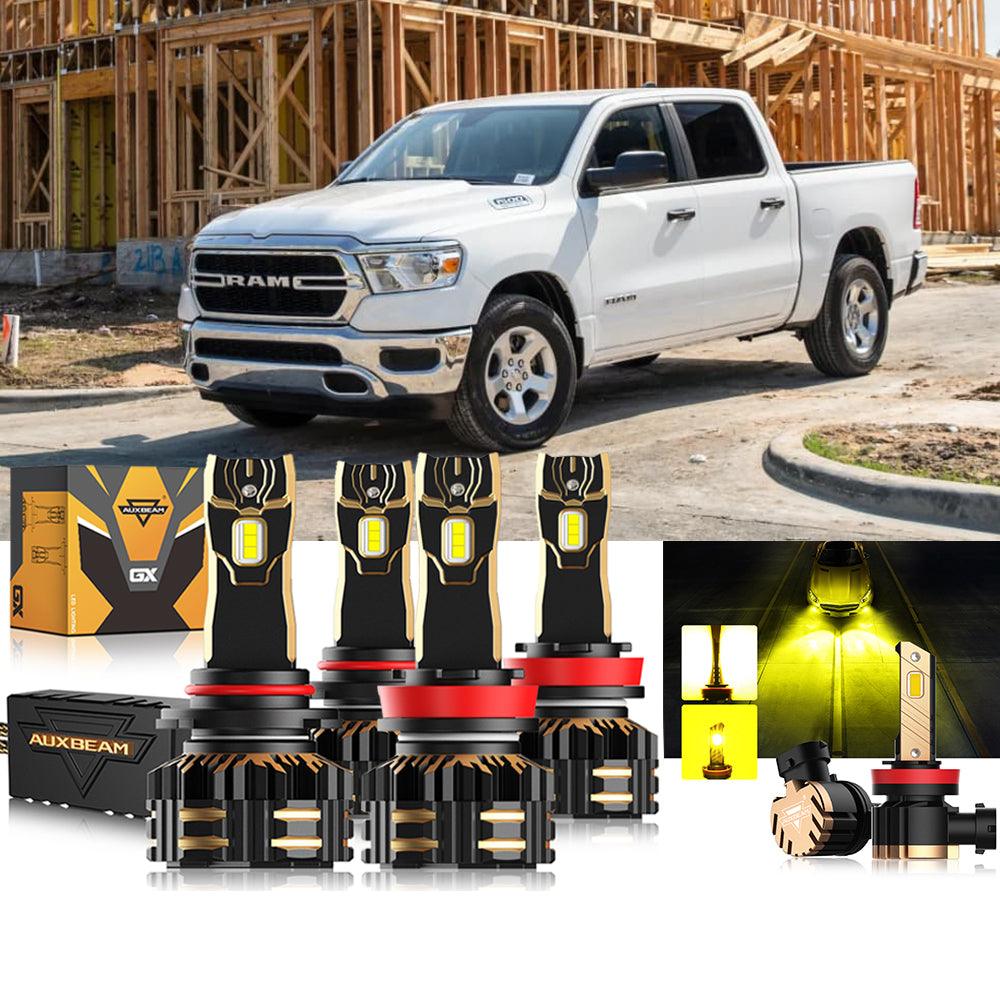 For 2020 Ram 1500 9005 H11 LED Headlights Bulbs Bundle 