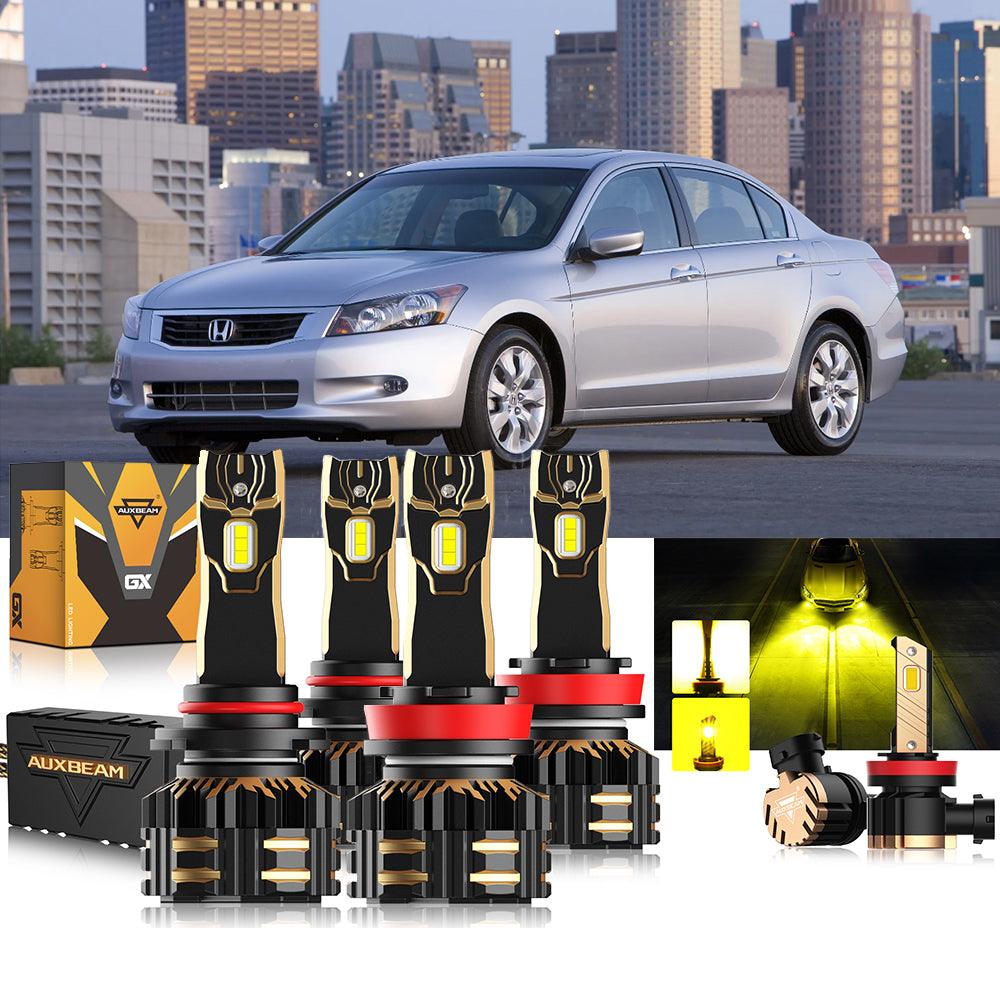 Para Honda Accord 2008-2012 9005 H11 9006 Paquete de bombillas LED para faros delanteros