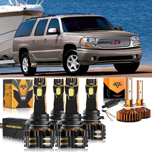 Para GMC Yukon 2002-2006 9005 9006 Paquete de bombillas LED para faros delanteros