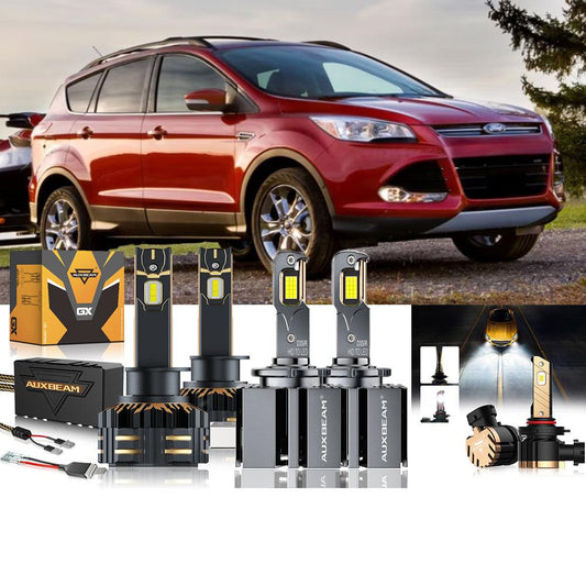 For 2013-2016 Ford Escape H1 D3S LED Headlight Bulbs Bundle with HID Headlamps 