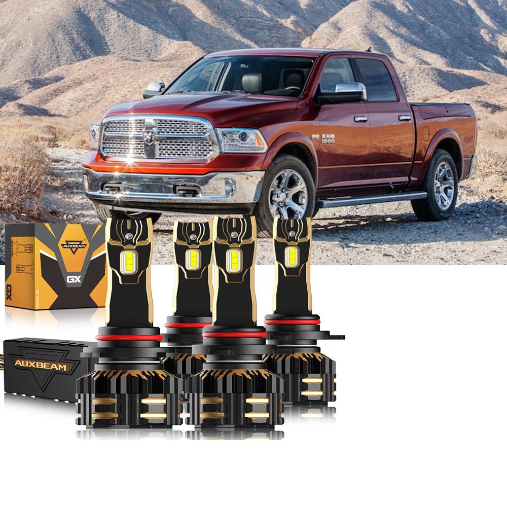 For 2013 Ram 1500 (With Projector-Type Headlamps) 9005 9012 LED Headlight Bulbs Bundle 