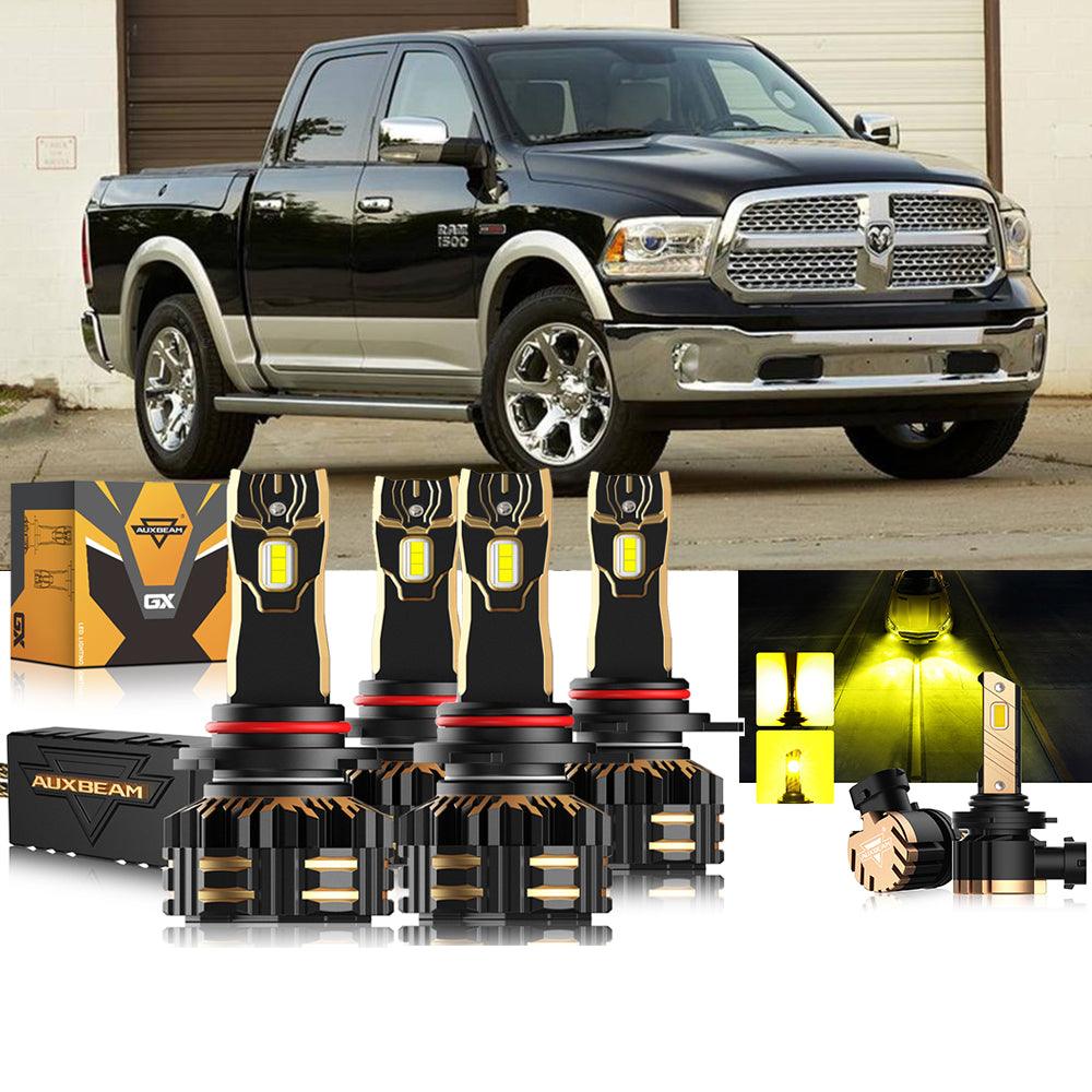 For 2014 Ram 1500 (with projector-type headlights) 9005 9012 LED Headlight Bulbs Bundle 