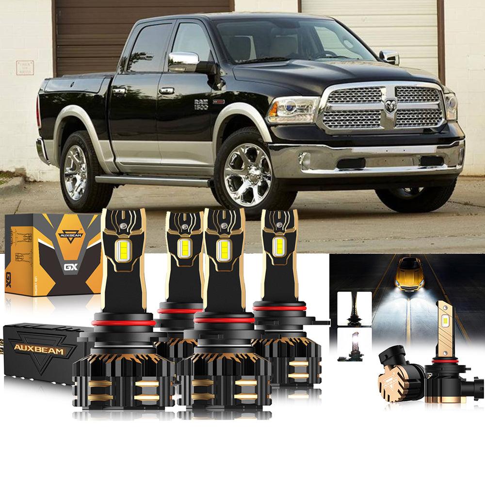 For 2014 Ram 1500 (with projector-type headlights) 9005 9012 LED Headlight Bulbs Bundle 