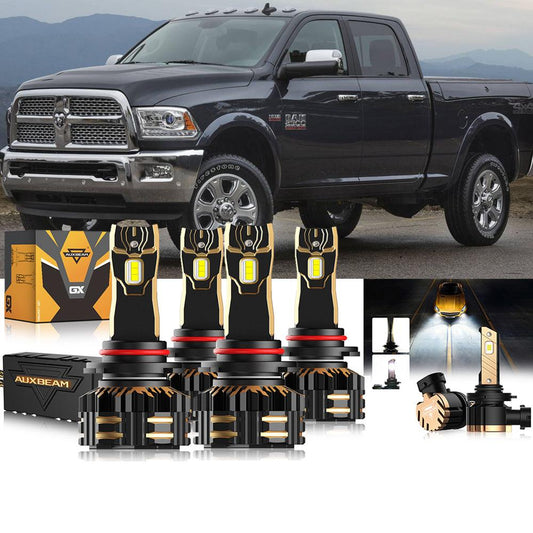 For 2016-2017 Ram 2500 (with projector-type headlights) 9005 9005 LED Headlights Bulbs Bundle 