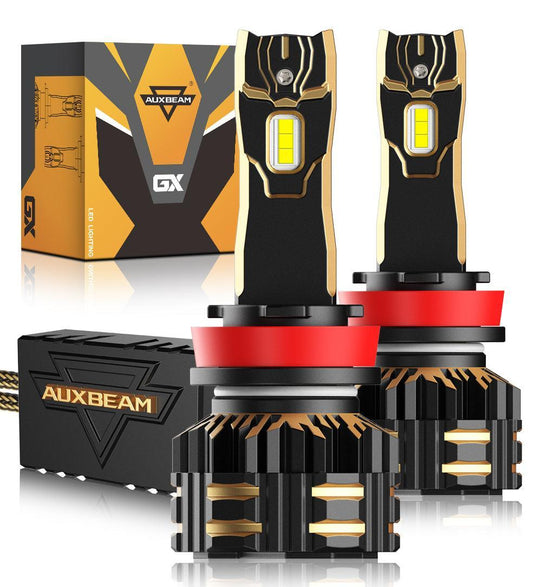 H11/H9/H8/H16JP LED Headlight Bulbs 120W 25000LM GX Series Brightest 6500K Cool White | 2 bulbs