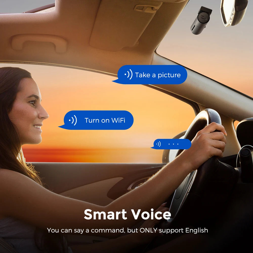 AZDOME Dash Cam M300S 4K 1080P Dual Dash Car Camera Built-in 5.8GHz WiFi GPS Car DVR 24H Parking Mode Night Vision Black Box