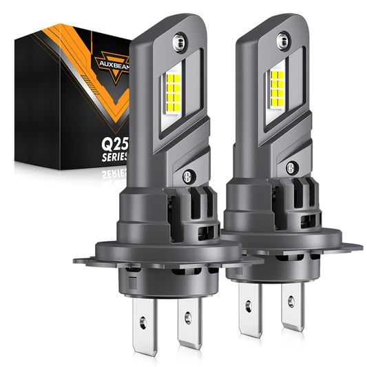 🆕Bombillas LED H7 para faros delanteros serie Q25 tamaño real 1:1 50W 12000W 6500K blanco frío | 2 bombillas