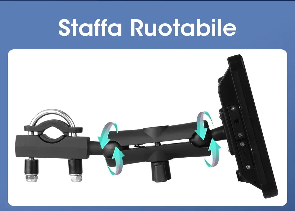 Develuck 5/6.86/7" Navigation Motorcycle Waterproof Carplay Display Screen Portable Motorcycle DVR Wireless Android Auto Monitor