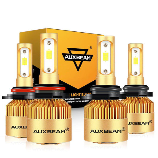 9005+9006 Bombillas LED para faros delanteros 72W 8000LM Serie S3 Enfriamiento por ventilador 6500K Blanco frío | 4 bombillas 